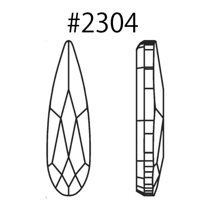 #2304 クリスタルAB 6×1.7mm（レインドロップ）