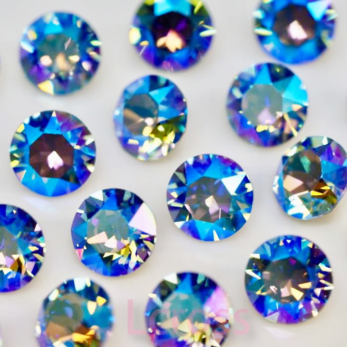 #1088 ライトサファイヤブルーAB ss39(Vカット)レア #1088 ライトサファイヤブルーAB ss39(Vカット)レア