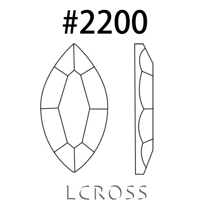 #2200 クリスタル 4×2mm（リーフ型）