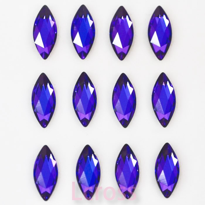 #2201 クリスタルヘリオトロープ 8×3.5mm（マーキス／ジュエルカット）レア