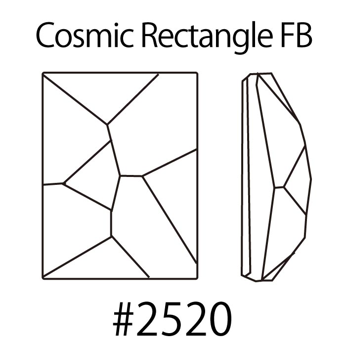 5月の目玉商品 ! #2520 クリスタルAB 8×6mm（四角形）2粒