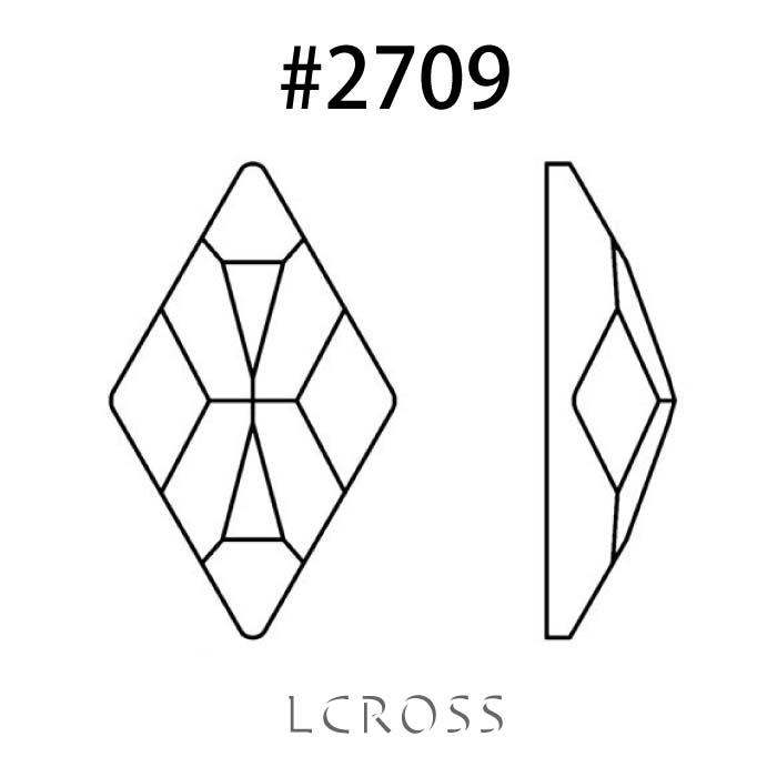 #2709 クリスタルAB 13×8mm（ひし形／ランバス）