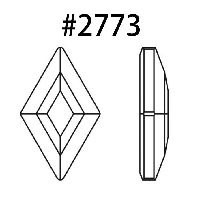 #2773 クリスタルダスティピンクディライト 9.9×5.9mm（ダイヤモンドシェイプ）※廃番