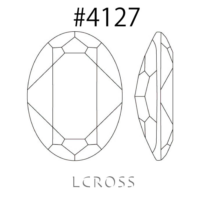 #4127 クリスタル 30×22mm（特大）