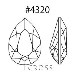 #4320 ブラックダイヤモンド 8×6mm