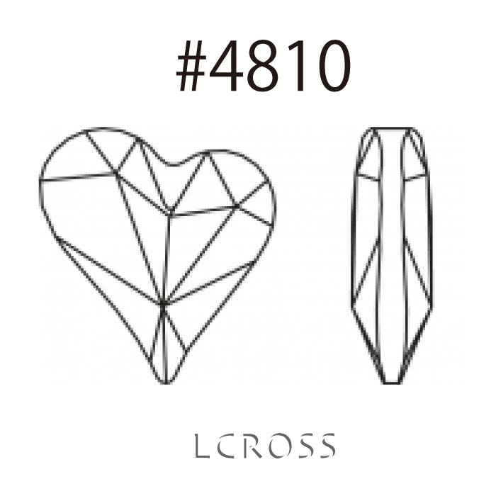 #4810 クリスタル アンティークピンク 13×12mm（スウィートハート）※左バージョン（廃番）