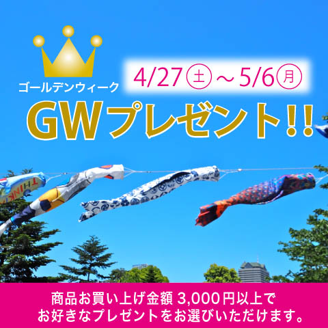 GWプレゼントキャンペーン !! (終了しました) GWプレゼントキャンペーン !! (終了しました)