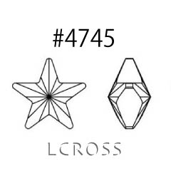 5,000円以上お買上で #4745 星形 10mm 3種セット（クリスタル、VL、ゴールデンシャドウ各１粒）