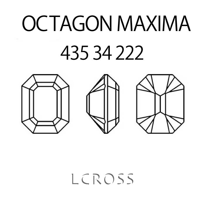 プレシオサ オクタゴン MAXIMA 4色セットA 8×6mm 各1粒