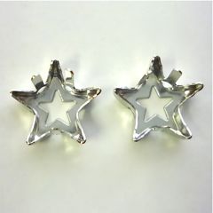 石座 #4745 星（10mm） シルバー 2ヶ入り スワロ社製（トムバック）