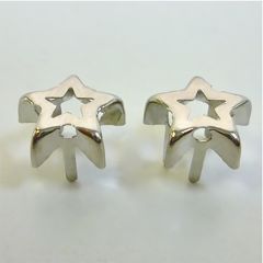 石座 #4745 星（10mm） シルバー 2ヶ入り スワロ社製（トムバック）