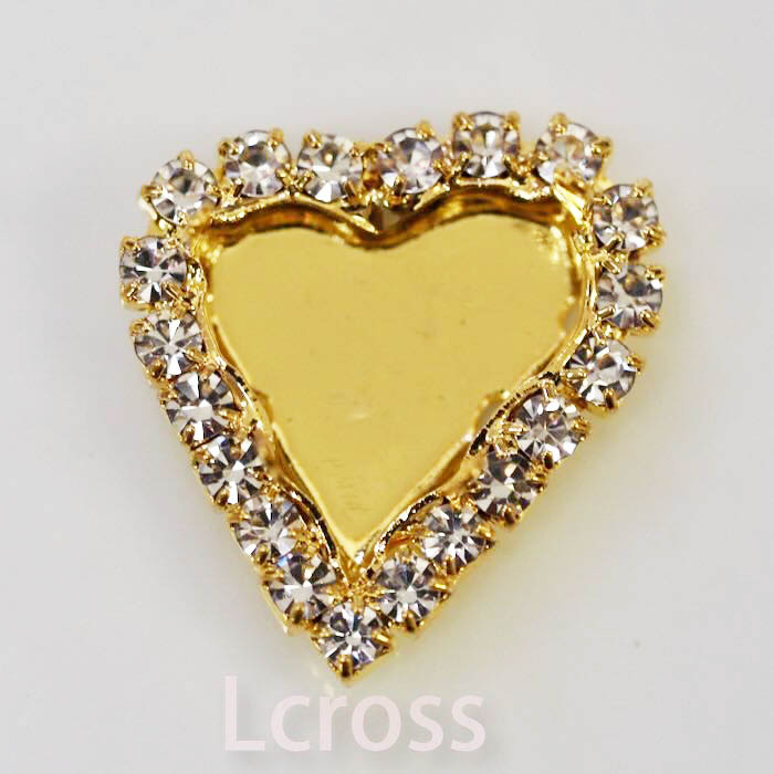 ラインストーン付き石座 #4809（13×12mm）専用 ゴールド／2個セット※入荷品不良ロットにつき販売休止中