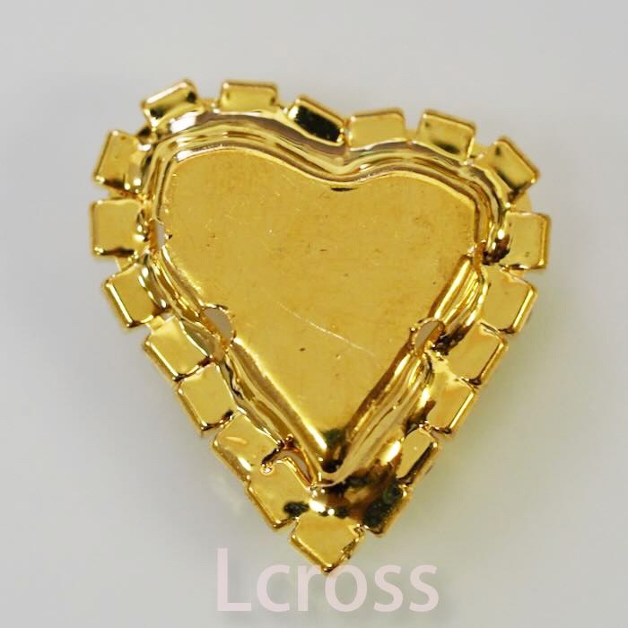 ラインストーン付き石座 #4809（13×12mm）専用 ゴールド／2個セット※入荷品不良ロットにつき販売休止中