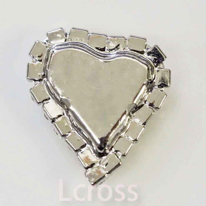 ラインストーン付き石座 #4809（13×12mm）専用 シルバー／2個セット※スワロフスキー社製ではありません